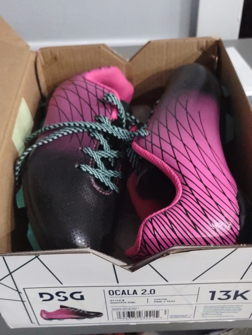 DSG Girls' Ocala 2.0 Pink with Teal Accents Athletic Shoes